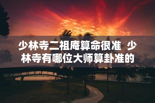 少林寺二祖庵算命很准  少林寺有哪位大师算卦准的