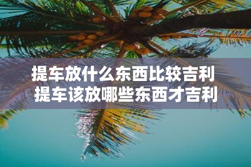 提车放什么东西比较吉利 提车该放哪些东西才吉利