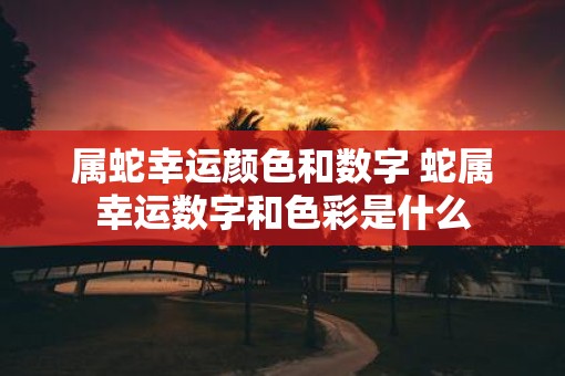 属蛇幸运颜色和数字 蛇属幸运数字和色彩是什么