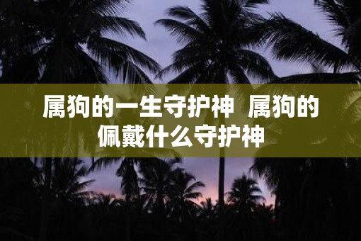属狗的一生守护神  属狗的佩戴什么守护神