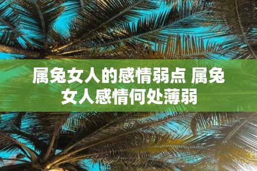 属兔女人的感情弱点 属兔女人感情何处薄弱