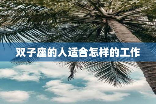 双子座的人适合怎样的工作