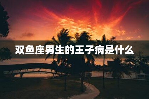 双鱼座男生的王子病是什么