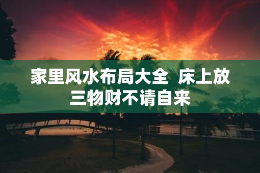 家里风水布局大全  床上放三物财不请自来