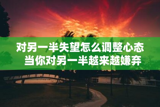 对另一半失望怎么调整心态  当你对另一半越来越嫌弃