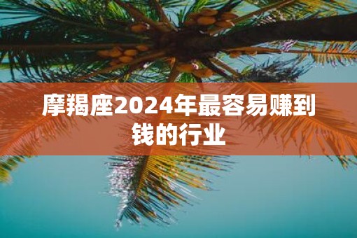 摩羯座2025年最容易赚到钱的行业