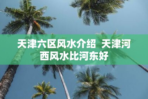 天津六区风水介绍  天津河西风水比河东好