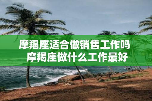 摩羯座适合做销售工作吗  摩羯座做什么工作最好