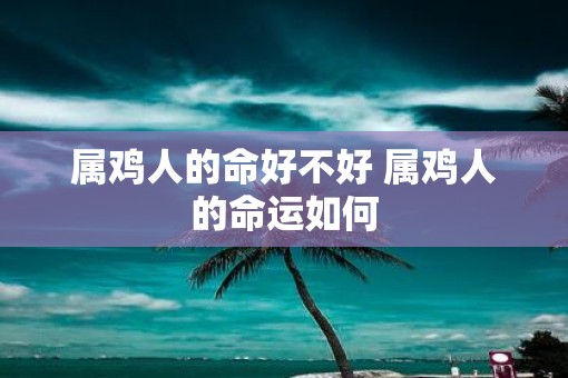 属鸡人的命好不好 属鸡人的命运如何