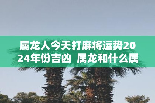 属龙人今天打麻将运势2025年份吉凶  属龙和什么属相相冲