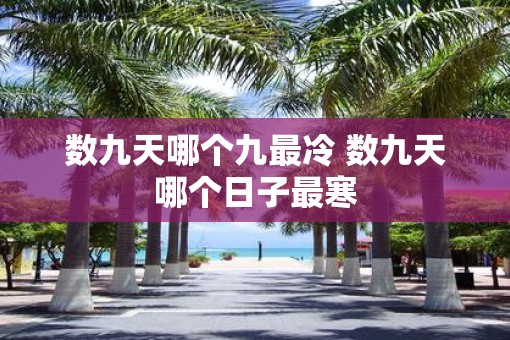 数九天哪个九最冷 数九天哪个日子最寒