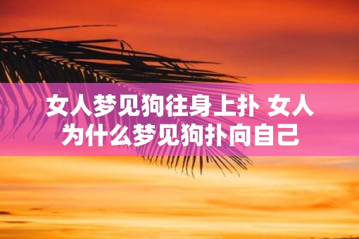 女人梦见狗往身上扑 女人为什么梦见狗扑向自己
