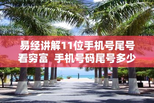 易经讲解11位手机号尾号看穷富  手机号码尾号多少旺财