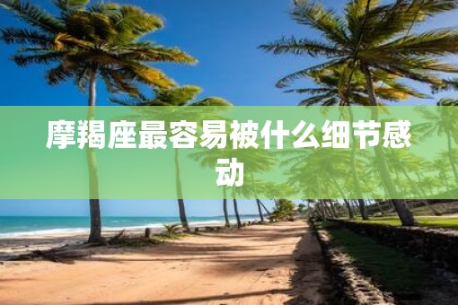 摩羯座最容易被什么细节感动