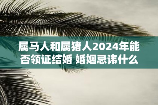 属马人和属猪人2025年能否领证结婚 婚姻忌讳什么