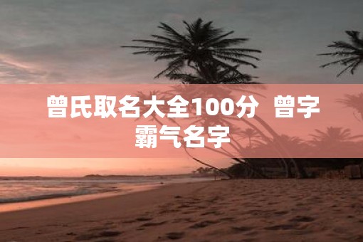 曾氏取名大全100分  曾字霸气名字