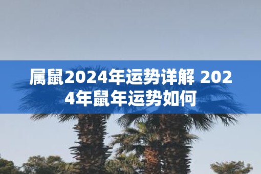 属鼠2025年运势详解 2025年鼠年运势如何