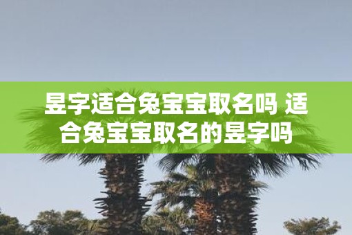 昱字适合兔宝宝取名吗 适合兔宝宝取名的昱字吗