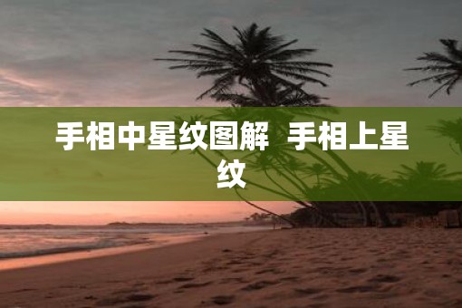 手相中星纹图解  手相上星纹
