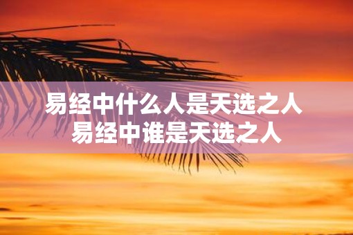 易经中什么人是天选之人 易经中谁是天选之人