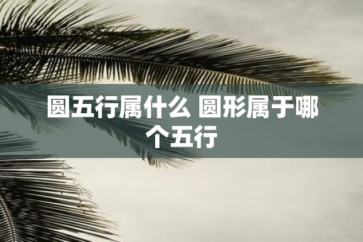 圆五行属什么 圆形属于哪个五行