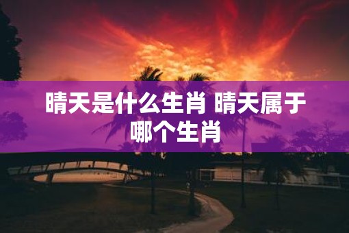 晴天是什么生肖 晴天属于哪个生肖