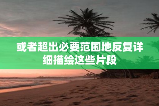 或者超出必要范围地反复详细描绘这些片段