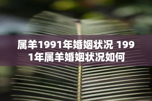 属羊1991年婚姻状况 1991年属羊婚姻状况如何