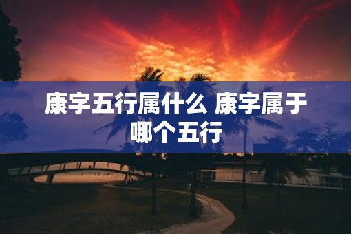 康字五行属什么 康字属于哪个五行