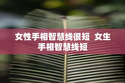 女性手相智慧线很短  女生手相智慧线短