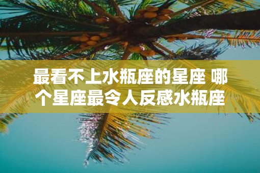 最看不上水瓶座的星座 哪个星座最令人反感水瓶座
