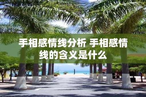 手相感情线分析 手相感情线的含义是什么