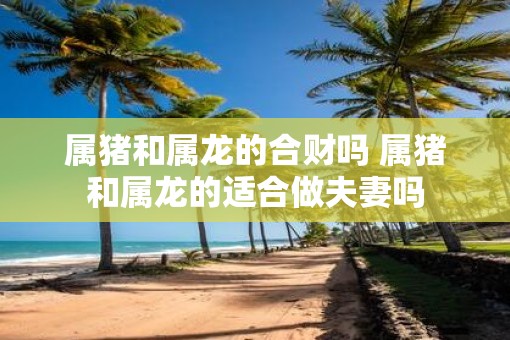 属猪和属龙的合财吗 属猪和属龙的适合做夫妻吗