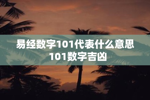 易经数字101代表什么意思  101数字吉凶