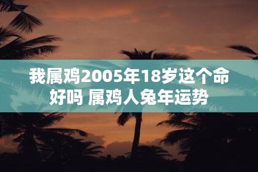 我属鸡2005年18岁这个命好吗 属鸡人蛇年运势