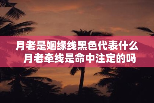 月老是姻缘线黑色代表什么  月老牵线是命中注定的吗