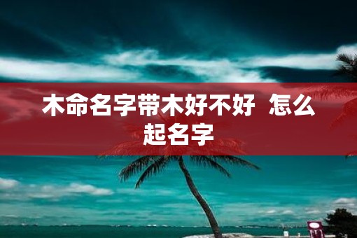 木命名字带木好不好  怎么起名字