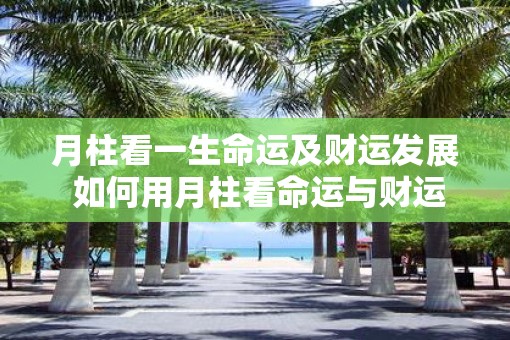 月柱看一生命运及财运发展 如何用月柱看命运与财运