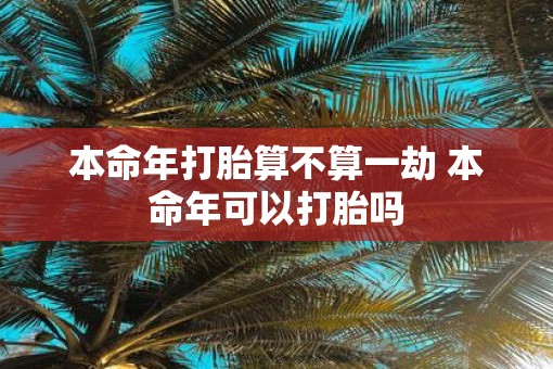 本命年打胎算不算一劫 本命年可以打胎吗