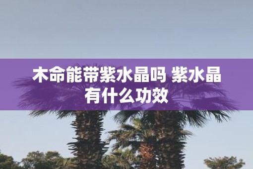 木命能带紫水晶吗 紫水晶有什么功效