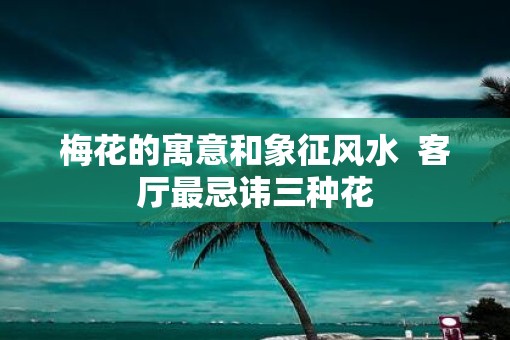 梅花的寓意和象征风水  客厅最忌讳三种花