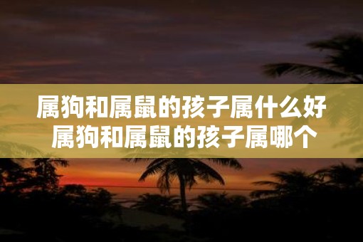 属狗和属鼠的孩子属什么好 属狗和属鼠的孩子属哪个