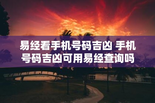 易经看手机号码吉凶 手机号码吉凶可用易经查询吗
