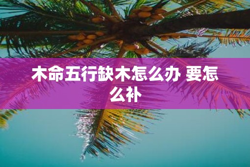 木命五行缺木怎么办 要怎么补