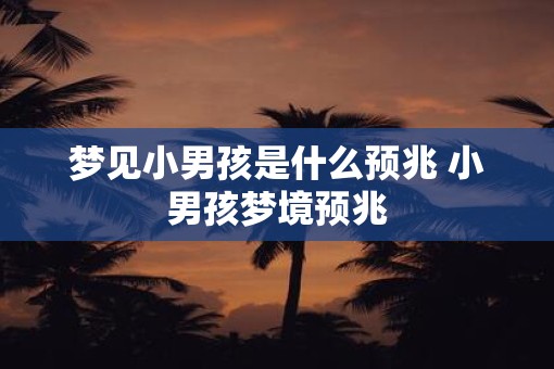 梦见小男孩是什么预兆 小男孩梦境预兆
