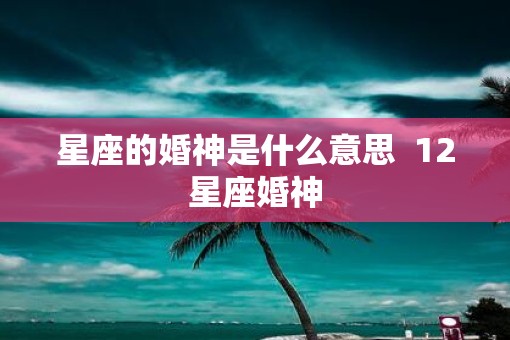 星座的婚神是什么意思  12星座婚神