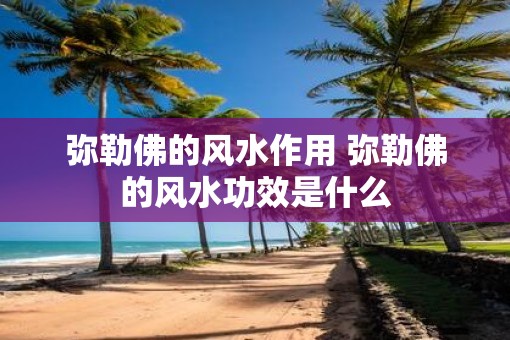 弥勒佛的风水作用 弥勒佛的风水功效是什么
