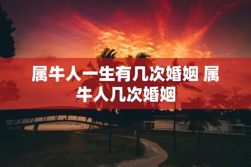 属牛人一生有几次婚姻 属牛人几次婚姻 属牛人一生有几次婚姻 属牛人几次婚姻