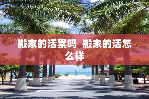 搬家的活累吗  搬家的活怎么样