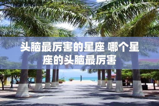 头脑最厉害的星座 哪个星座的头脑最厉害